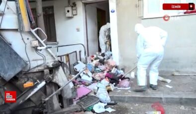 İzmir Bornova’da çöp mesken temizlendi
