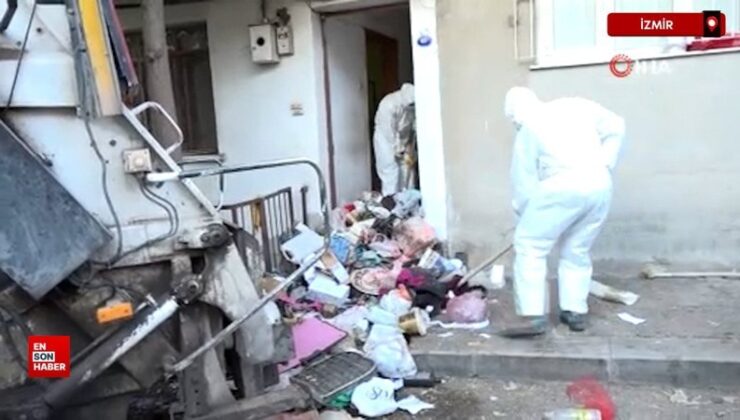 İzmir Bornova’da çöp mesken temizlendi