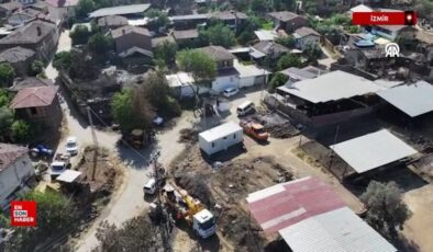 İzmir Ödemiş’teki orman yangınında ziyan gören alanlar havadan görüntülendi