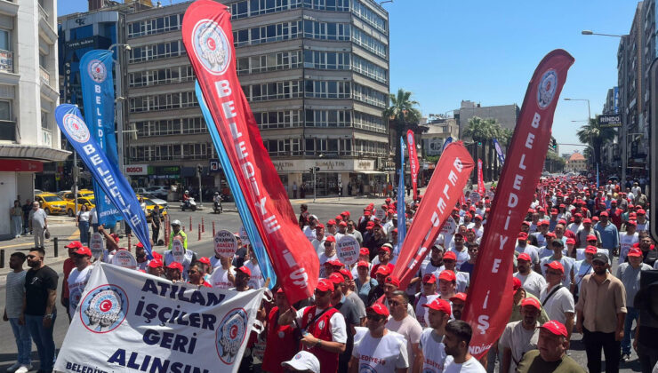 İzmir’de belediyenin işten çıkardığı çalışanlar için aksiyon düzenlendi