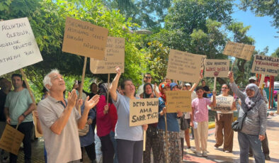 İzmir’de meskenlerine su verilmeyen vatandaşlar isyan etti