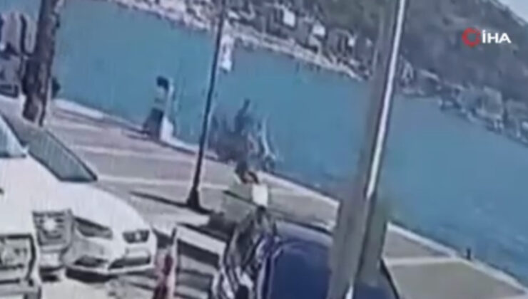 İzmir’de motosikletiyle denize uçtu