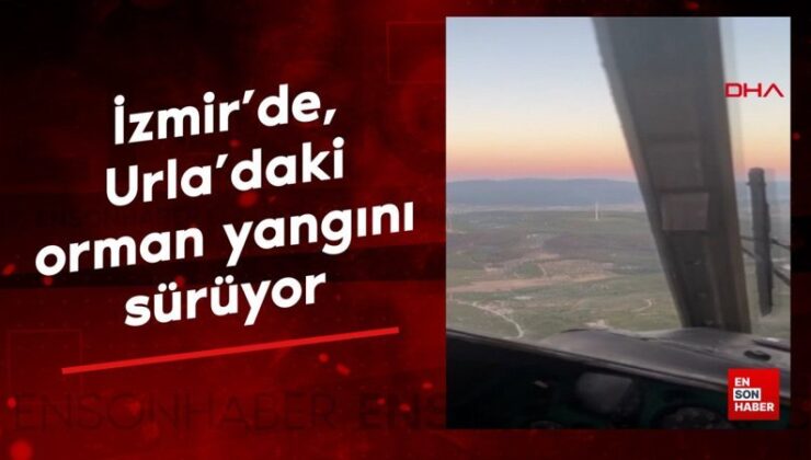 İzmir’de, Urla’daki orman yangını sürüyor