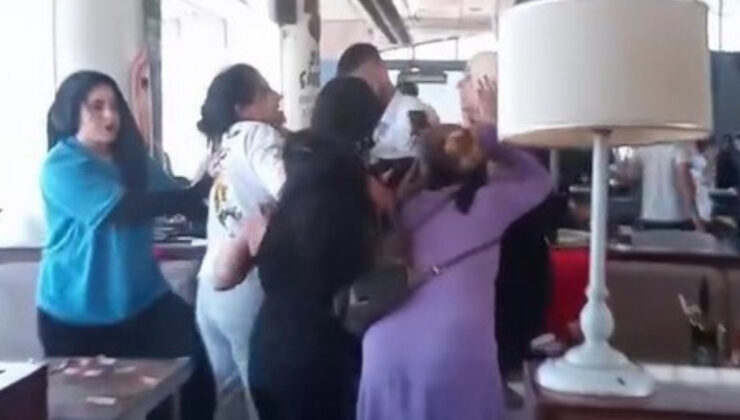 Karabük’te bayanların bardaklı hengamesi