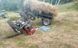 Kastamonu’da devrilen traktörün altında kaldı