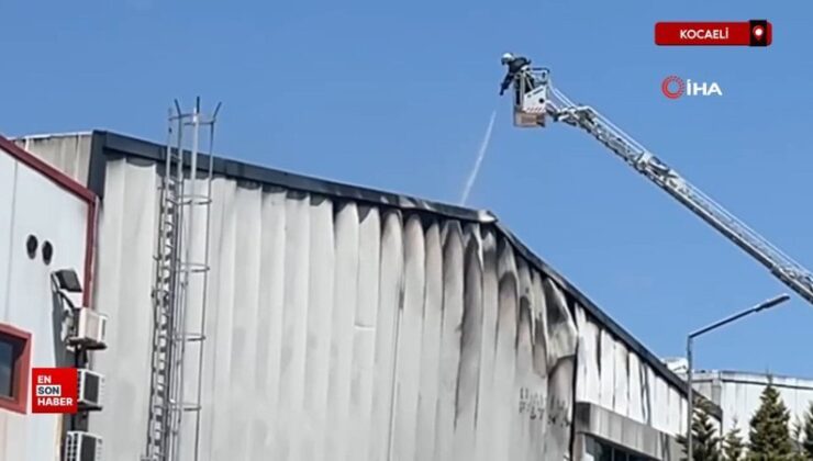 Kocaeli’de plastik varil fabrikasında korkutan yangın