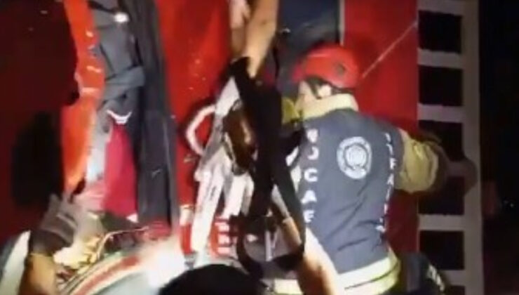 Kocaeli’de tır, tıra çarptı