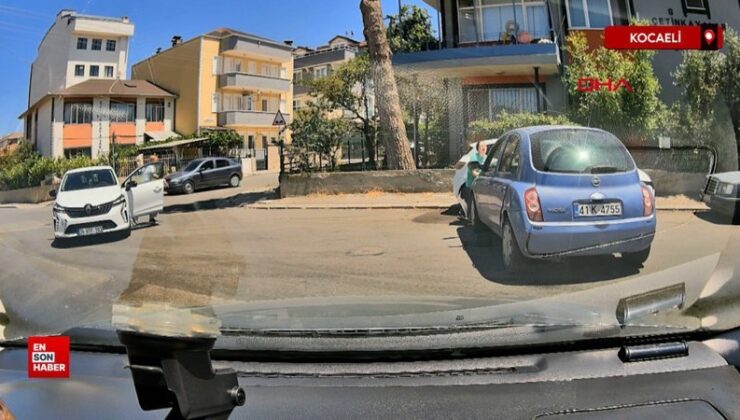 Kocaeli’nde kazada savrulan arabanın bisikletli çocuğa çarptığı anlar kamerada