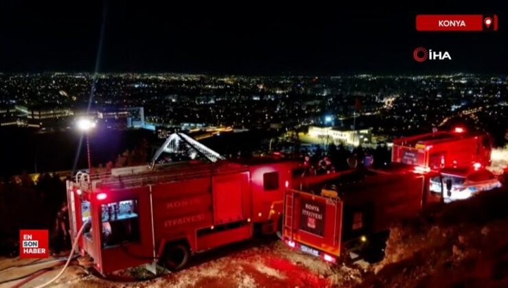 Konya’da atılan havai fişek ağaçlık alanı yaktı