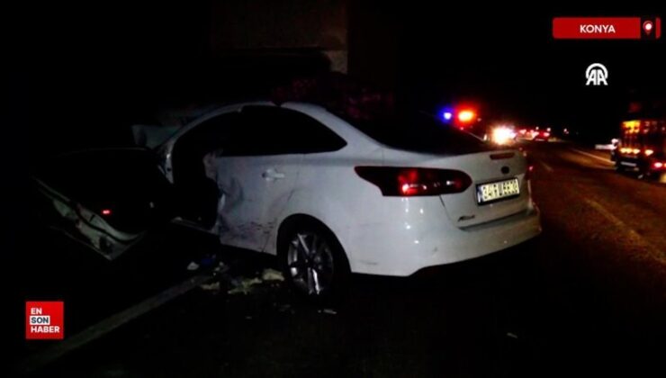 Konya’da zincirleme trafik kazası: 3 araç çarpıştı