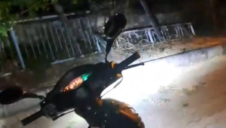 Kütahya’da park hailindeki motosiklette yılan paniği