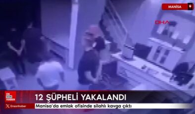 Manisa’da emlak ofisinde silahlı arbede çıktı