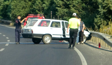 Muğla’da seyir halindeki arabadan alevler yükseldi
