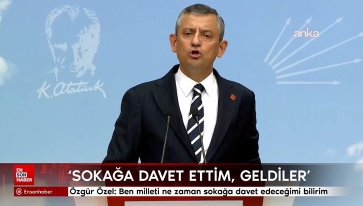 Özgür Özel: Ben milleti ne vakit sokağa davet edeceğimi bilirim