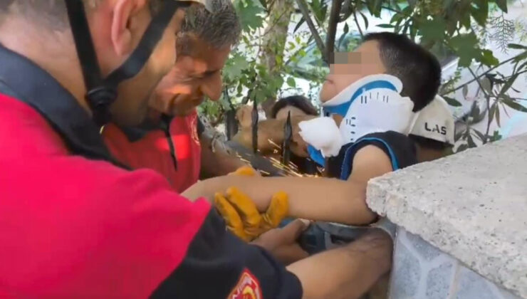 Şanlıurfa’da korkutan kaza: Demir korkuluk çocuğun koluna saplandı