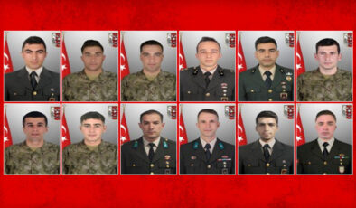 Şehit olan 12 askerimizin kimlikleri muhakkak oldu