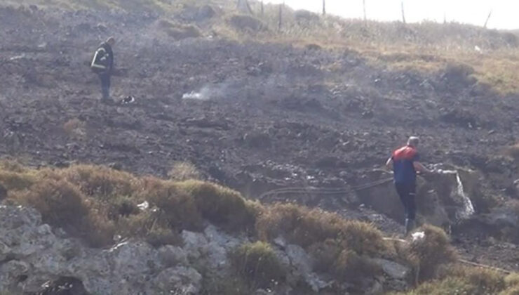 Sinop’ta çalılık alanda çıkan yangında kalan bir bayan, itfaiye gruplarınca kurtarıldı