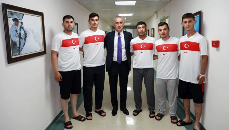 TFF Başkanı Hacıosmanoğlu’dan tedavi gören askerlere ziyaret