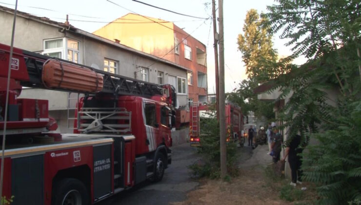 Ümraniye’de 3 katlı binada yangın