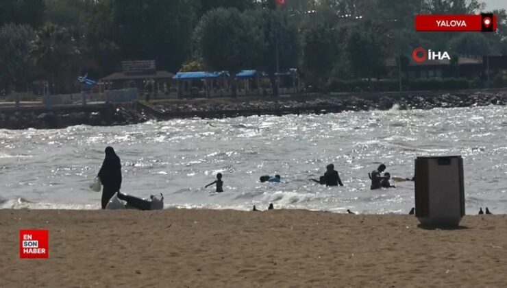 Yalova’da denizde boğulma tehlikesi geçiren çocuğu vatandaşlar kurtardı