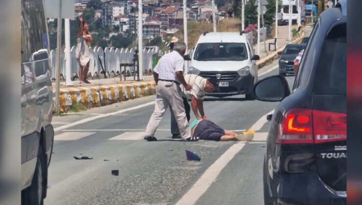 Yalova’da motosiklet, karşıya geçmek isteyen yayaya çarptı: 2 yaralı