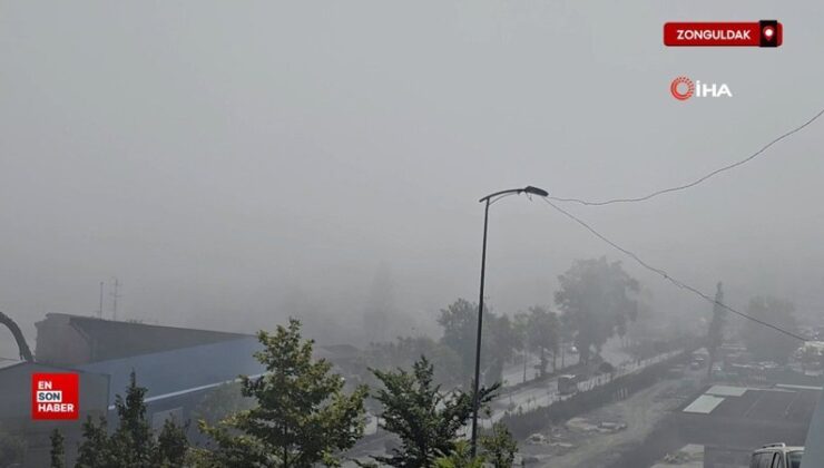 Zonguldak’ta soğuk hava kenti beyaza bürüdü