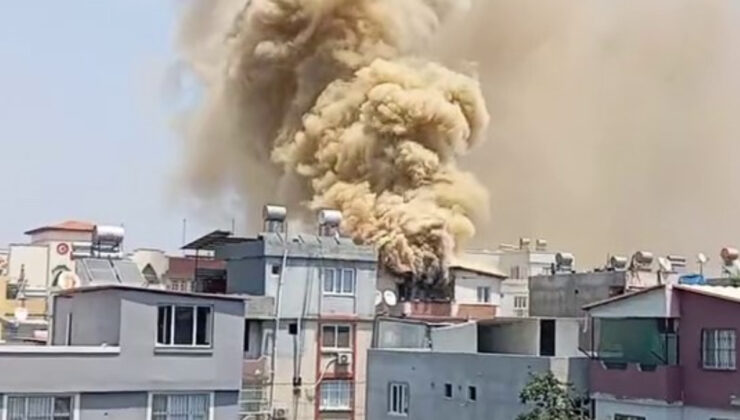 Adana’da korkutan konut yangını