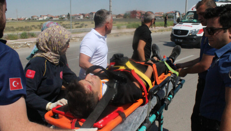 Aksaray’da ehliyetsiz şoför polise çarptı