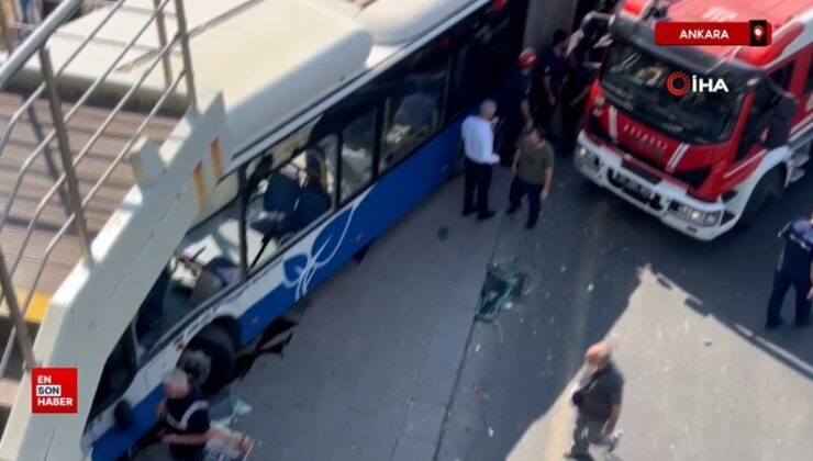 Ankara Keçiören’de belediye otobüs kazası