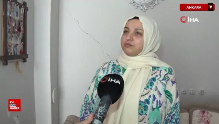Ankara’da duvarları çatlayan binada tedbir alınması talebi