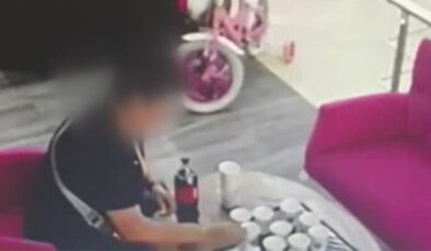 Ankara’da eltisinin içeceğine ilaç koyan bayanın imgesi güvenlik kamerasına yansıdı