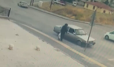 Ankara’da yaşlı bayan drift atan aracın altında kalmaktan son anda kurtuldu