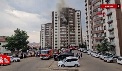 Ankara’nın Keçiören ilçesinde bulunan bir binada yangın çıktı