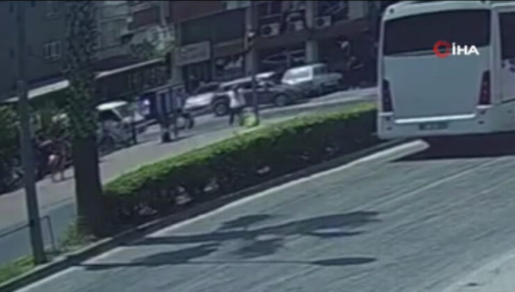 Antalya’da annesinin elini bırakıp yola fırladı