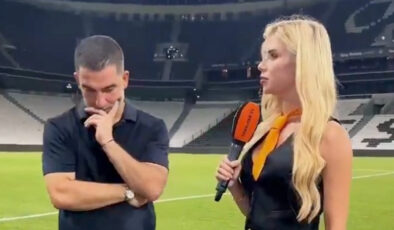 Arda Turan’ın Ukraynalı muhabirle göz teması kurmama uğraşı