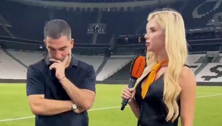 Arda Turan’ın Ukraynalı muhabirle göz teması kurmama uğraşı