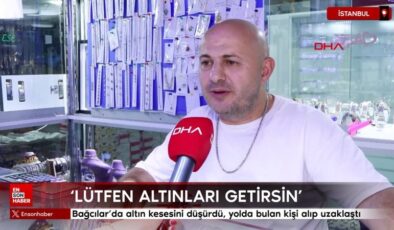 Bağcılar’da altın kesesini düşürdü, yolda bulan kişi alıp uzaklaştı