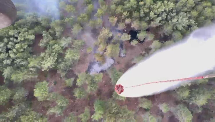Balıkesir’de düşen yıldırım, orman yangını çıkardı