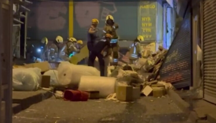 Beyoğlu’nda büfede patlama: Bina çöktü