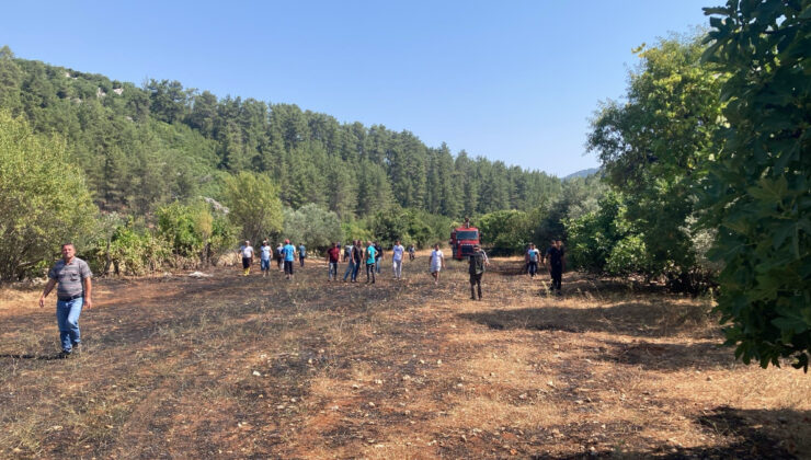 Burdur’da çıkan arazi yangınında 1 dönüm alan kül oldu