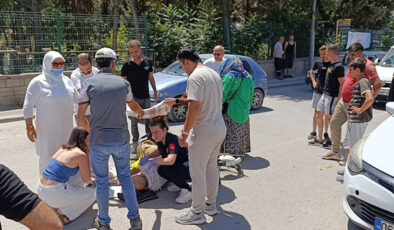 Bursa’da kaza geçiren şoföre vatandaşlar takviye oldu