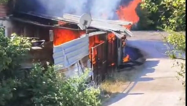 Bursa’da mesken alevler içinde kaldı: Uyuyakalan mesken sahibini etraftakiler kurtardı