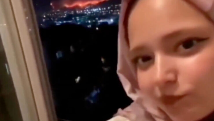 Bursa’daki yangını çekip müzik söyledi