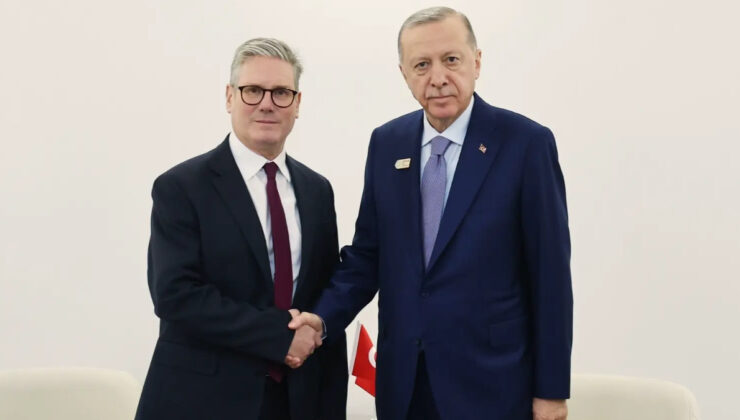 Cumhurbaşkanı Erdoğan, İngiltere Başbakanı Keir Starmer ile görüştü