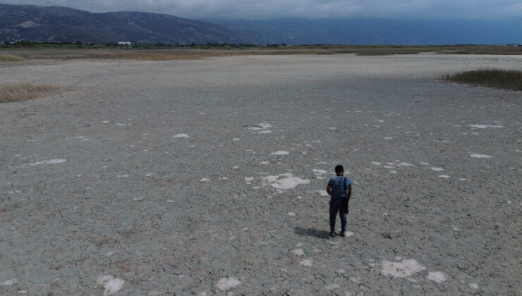 En kurak yılını yaşayan Hatay’da Milleyha Kuş Cenneti kuruyarak çöle döndü
