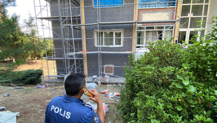 Eskişehir’de iskelede çalışırken 5’inci kattan düştü
