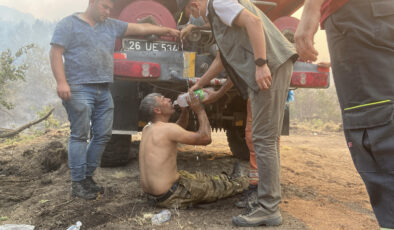 Eskişehir’de yangından son anda kurtarılan orman çalışanı: Her yerime su dökün