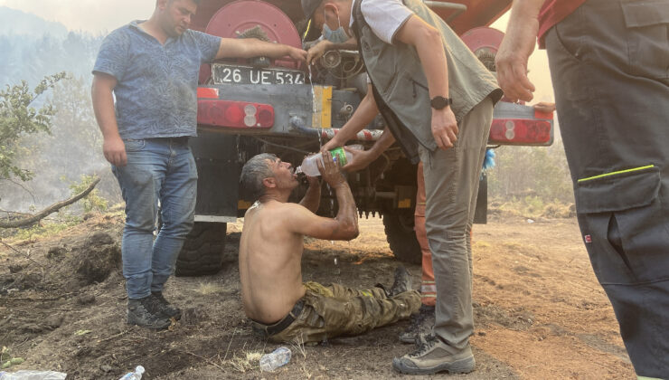 Eskişehir’de yangından son anda kurtarılan orman çalışanı: Her yerime su dökün