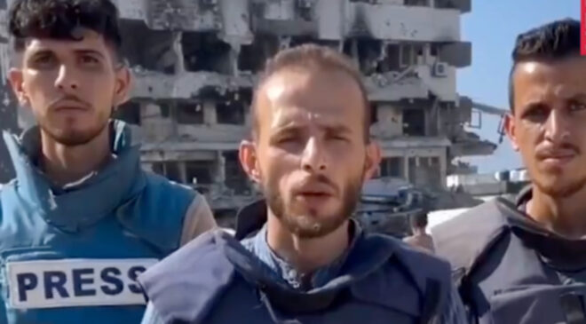 Gazze’de bir küme gazeteci, çocuklarla dayanışma için açlık grevine başladı