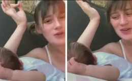 Gizem Karaca’dan bebekli yeni paylaşım: “Bütün gece uyumadı cimcik”